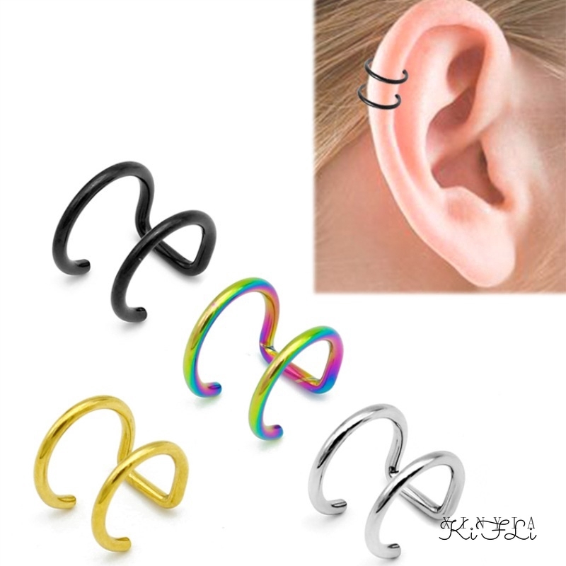 🌸Khuyên Kẹp Vành Tai Dạng Xoắn Thời Trang 4 Màu Tùy Chọn Cho Nữ