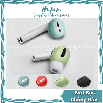 2 Nút Cao Su Silicon Siêu Mỏng Bọc Tai Nghe Apple Airpods 1/2/Pro Chống Bẩn Đóng Được Dock Nắp