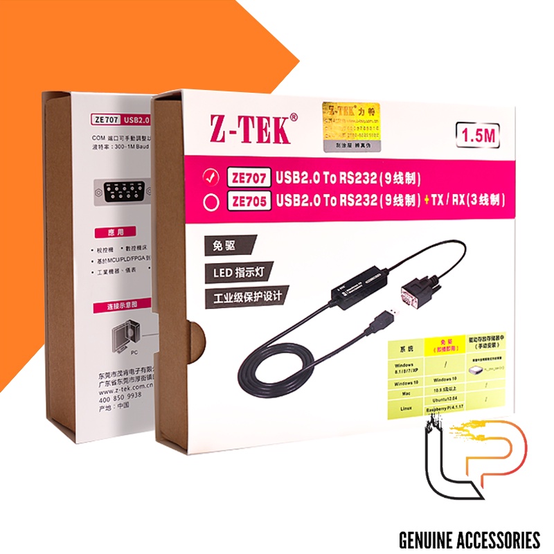 CÁP CHUYỂN USB 2.0 RA RS232 1.5M Z-TEK (ZE707)