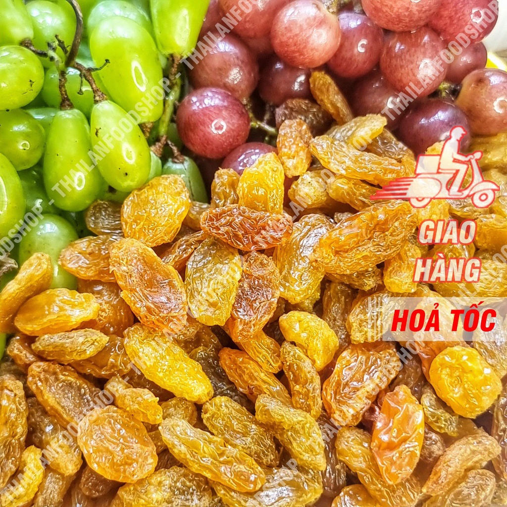 Nho Lion Mỹ Sấy Dẻo Không Đường Trái To Lon 500gr