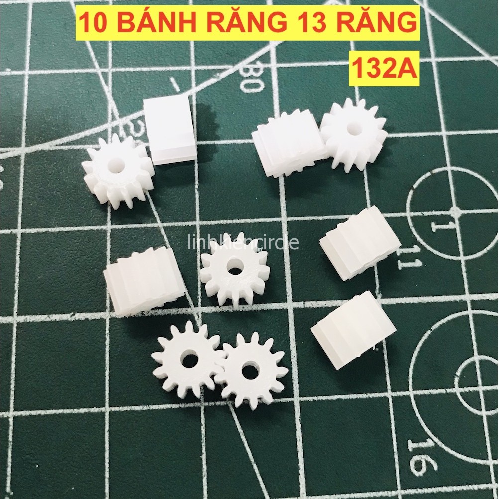 10 bánh răng nhựa mini trục 2mm 8 9 10 11 12 13 14 răng