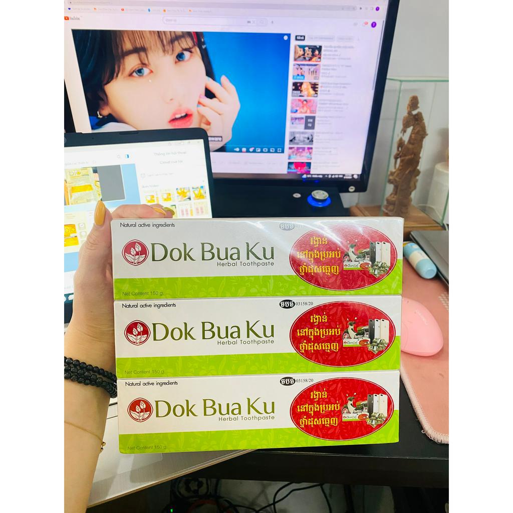 KEM ĐÁNH RĂNG THẢO DƯỢC TRUYỀN THỐNG DOK BUA KU 150gr - Tặng 2 bàn chải đánh răng ngẫu nhiên