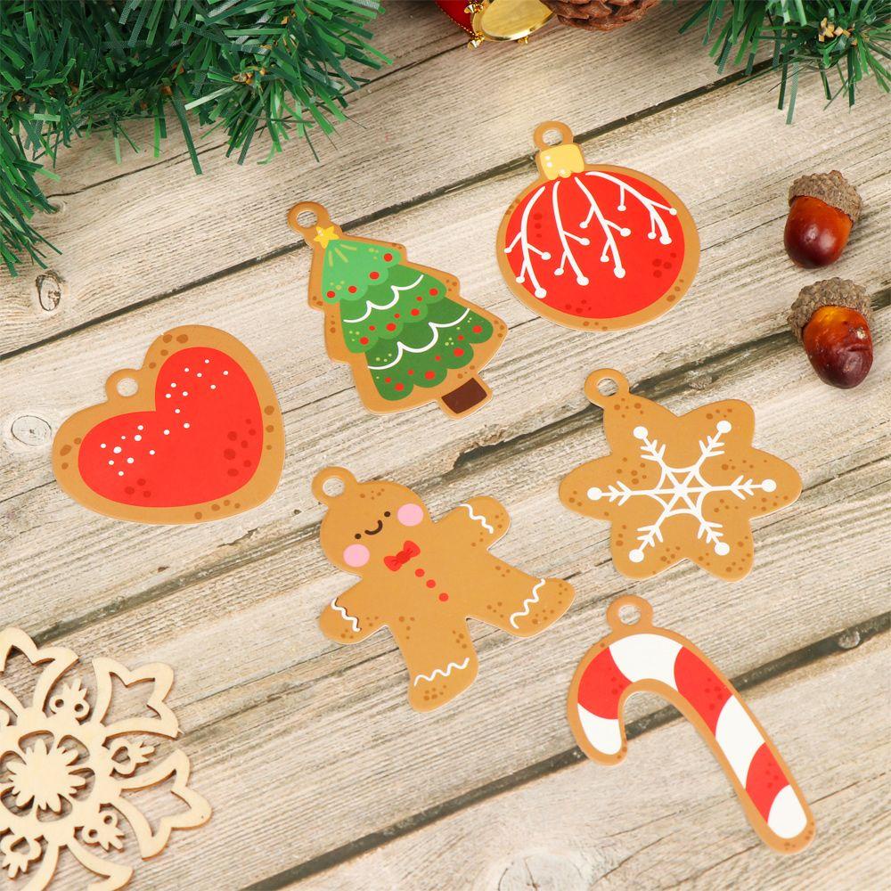 YOLA Set 50 Thẻ Gỗ Hình Bông Tuyết Trang Trí Cây Thông Noel