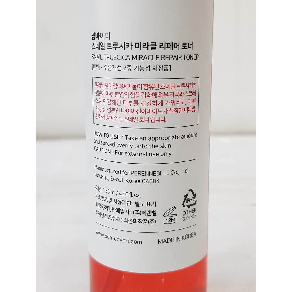 Nước Hoa Hồng Some By Mi Snail Truecica Miracle Repair Toner 135ml Hàn Quốc