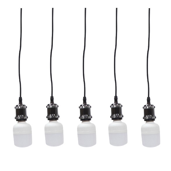 Bộ 5 dây đèn thả cổ điển bóng đèn led búp trụ trang trí 13w