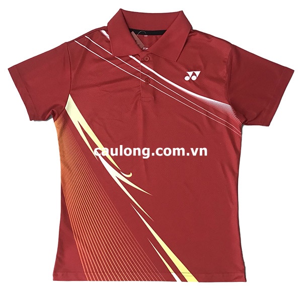 Áo Cầu Lông Nam Nữ Cổ Bâu Yonex 7477 Màu Đỏ