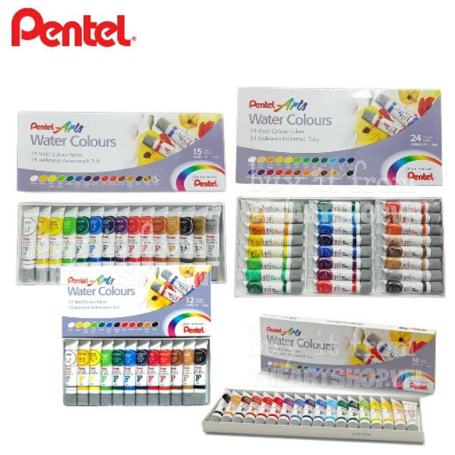 MÀU NƯỚC PENTEL 24 MÀU DẠNG TUÝP