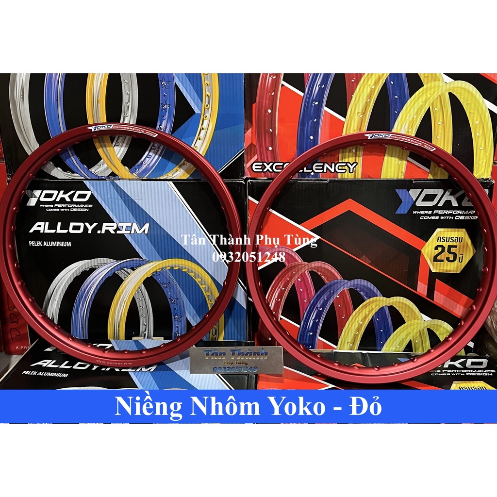 Niềng nhôm Yoko Thailand 1.4-1.6 Màu Đỏ TanthanhPT