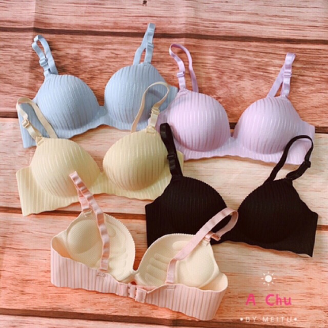 [Mã WA1606 giảm 15% đơn 99k] Áo ngực su ko gọng thông hơi có bàn tay nâng ngực kẻ sọc | BigBuy360 - bigbuy360.vn