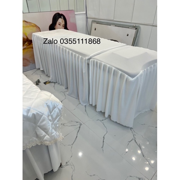Ga giường spa gội đầu 2in1 vải thun đẹp