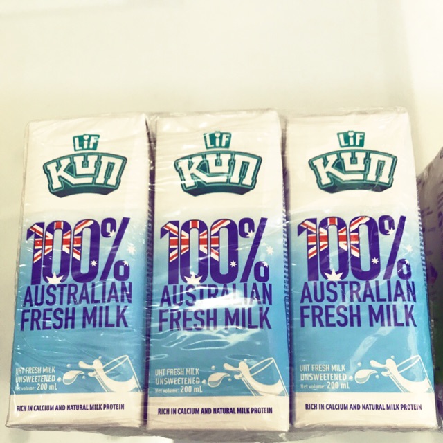 Sữa tươi nguyên kem LIF ít đường/ không đường hộp 200ml nhập từ Úc