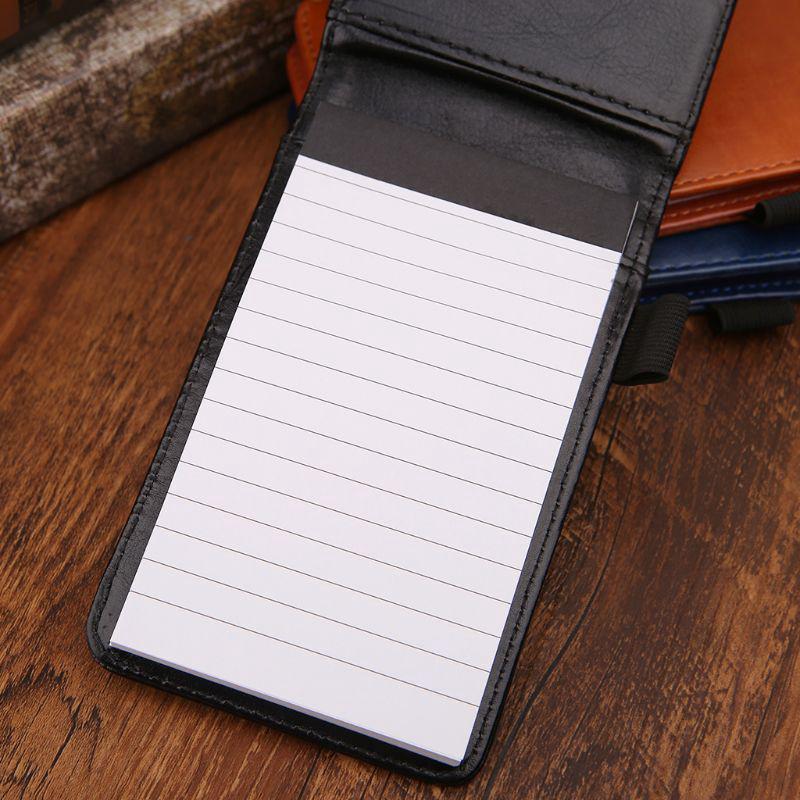 ST❀ Multifunction Pocket Planner A7 Notebook Small Notepad Note Book Leather Cover Business Diary Memos