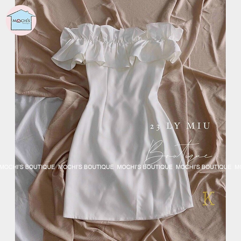 Váy đầm nữ trễ vai đẹp bèo vai, mẫu váy trắng nữ nhẹ nhàng tiểu thư mặc được 2 kiểu - m050 | BigBuy360 - bigbuy360.vn