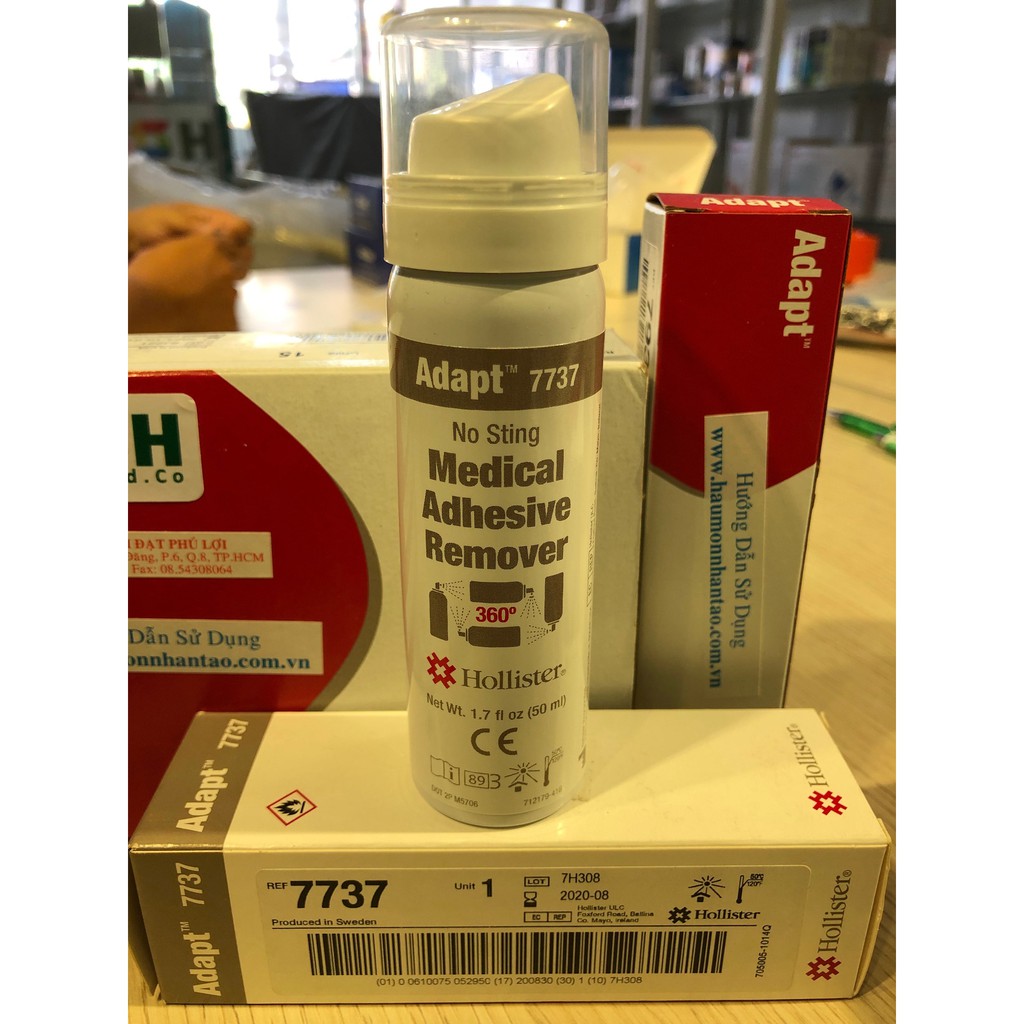 CHAI XỊT TẨY CHẤT KEO HẬU MÔN NHÂN TẠO HOLLISTER 7737