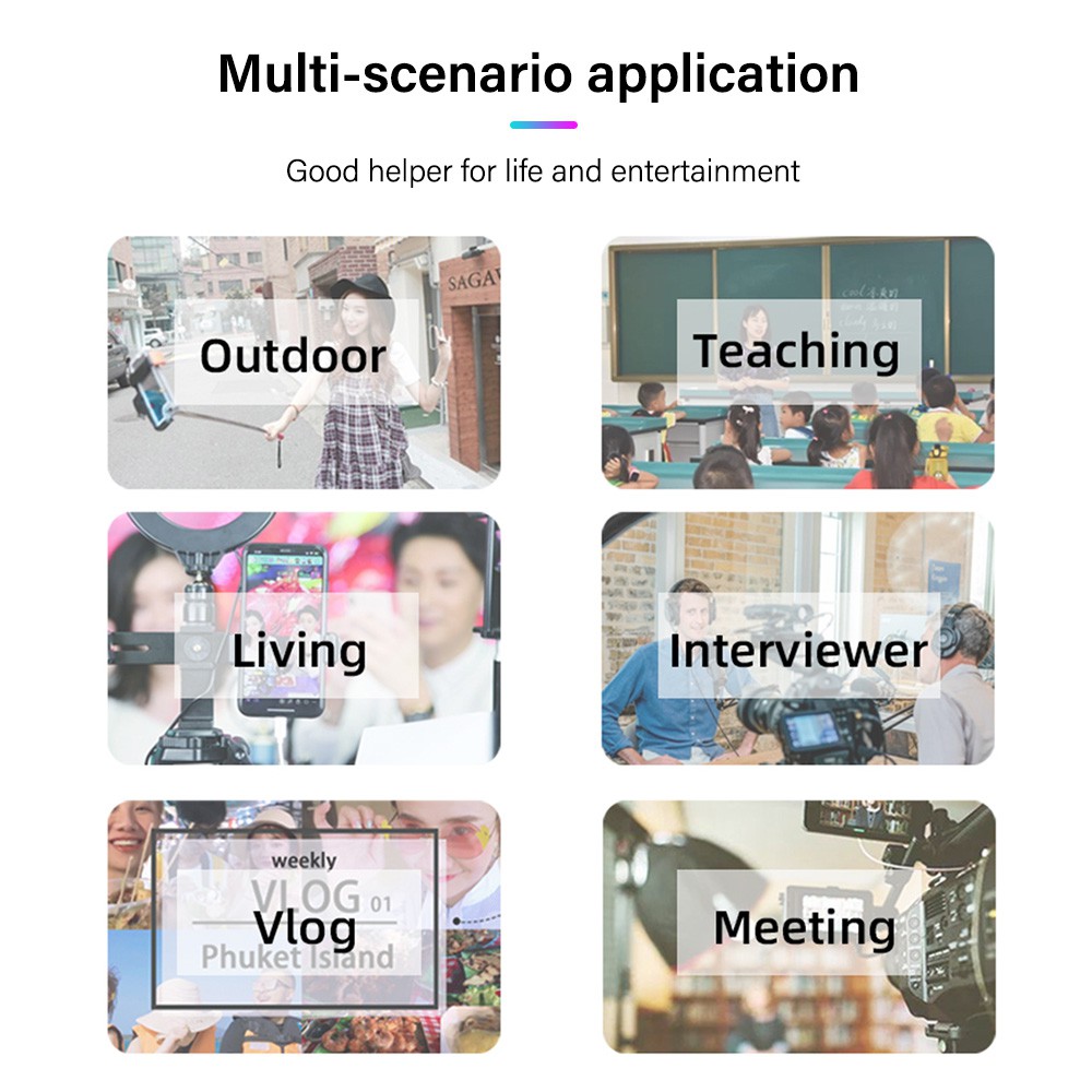 Micro Lavalier Không Dây Hỗ Trợ Phát Sóng Trực Tiếp Cho iPhone 13 12 11 Pro XR X XS Max 10 7 8 Plus iPad