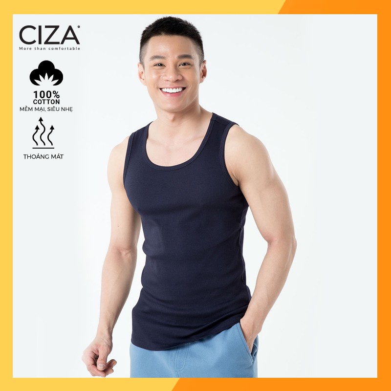 Áo ba lỗ nam tập gym thể thao sát nách cotton mềm co giãn 4 chiều thấm hút mồ hôi CIZA ATKS01 | BigBuy360 - bigbuy360.vn