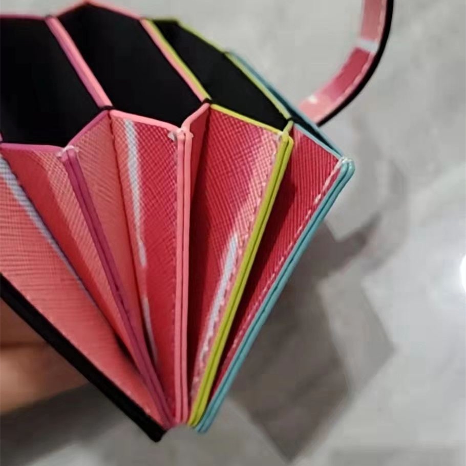 Ví Da PU Nhiều Ngăn Đựng Thẻ In Họa Tiết Tinh Tế