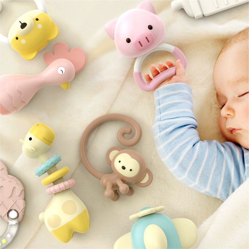 Xúc Xắc Gặm Nướu GORYEO BABY Bộ Đồ Chơi Sơ Sinh Hình Con Vật 9 món - TIMIKID