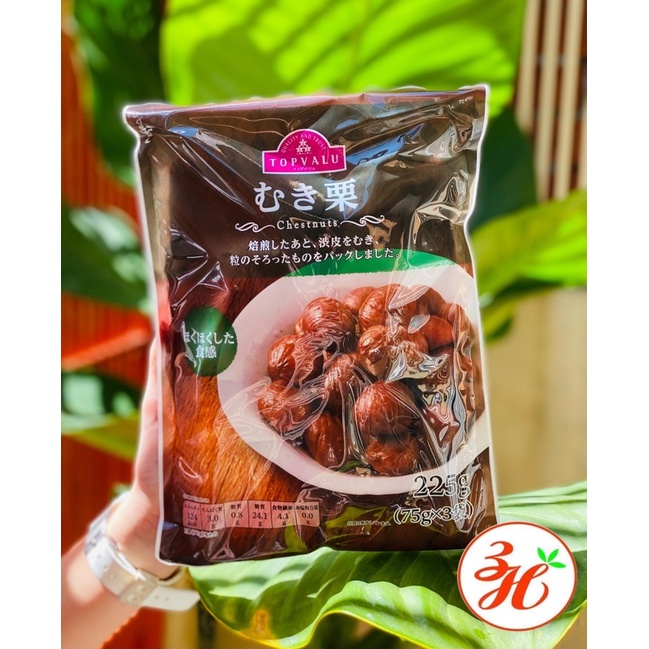 Hạt dẻ bóc vỏ Topvalu date 3/23 Nhật Bản