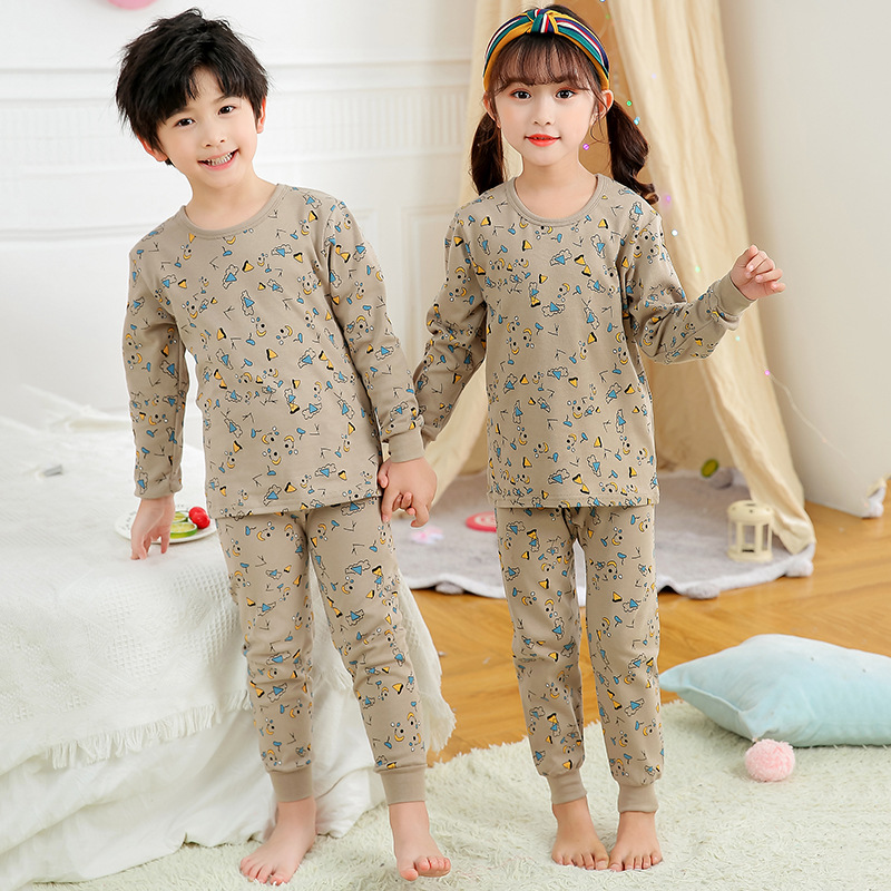 Bộ Đồ Ngủ Pijama Dài Tay Họa Tiết Dễ Thương Cho Bé Trai 3 Tuổi