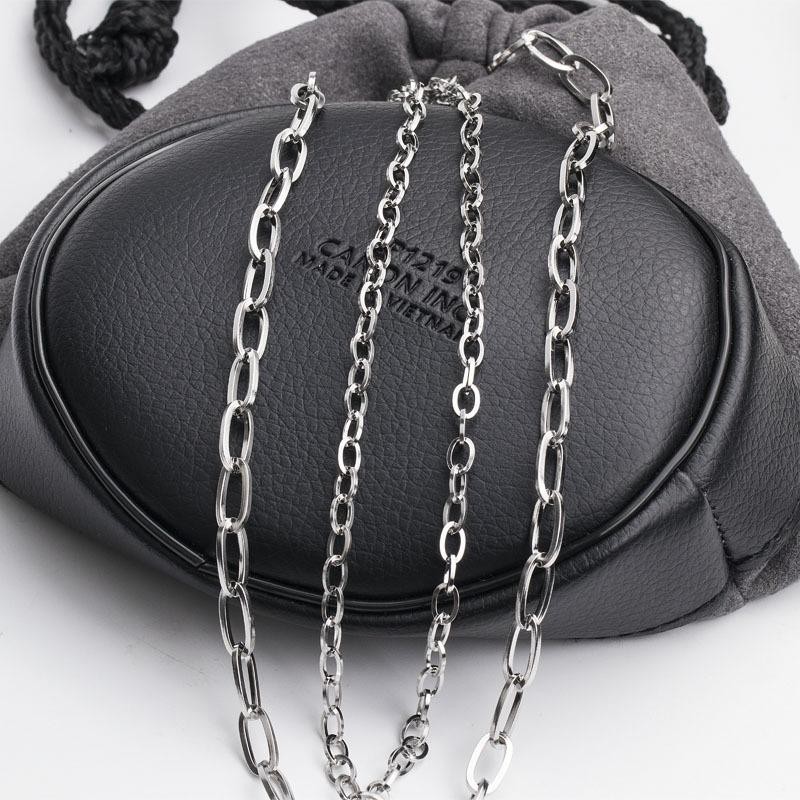 Dây chuyền Vương Nhất Bác vòng cổ xích kết nhẫn tròn phong cách Hàn Quốc Unisex