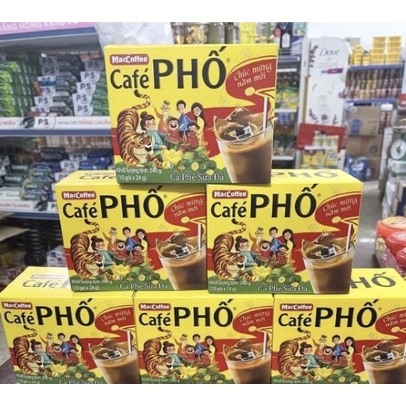 Cafe sữa Phố (hộp 10 gói x 24g)