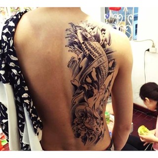 Xăm dán full tay cá chép ED18