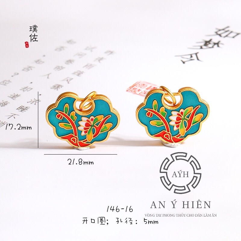 Charm Khóa hoa nở khai lộc #C230( An Ý Hiên)
