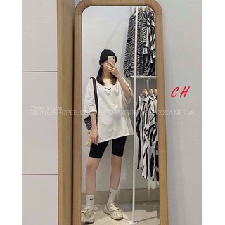 Sét áo thun nữ dáng rộng và quần legging ngố năng động