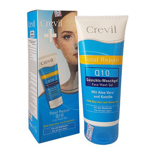 (Date 6/25) Gel rửa mặt, dưỡng da, giảm mụn Crevil Total Repair Q10 Face Wash Gel 200ml