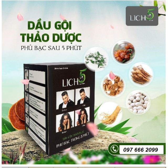 Dầu gội thảo dược phủ bạc tóc Lich 5 | BigBuy360 - bigbuy360.vn