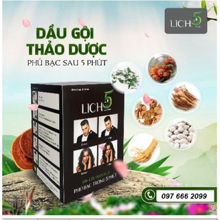 Dầu gội thảo dược phủ bạc tóc Lich 5