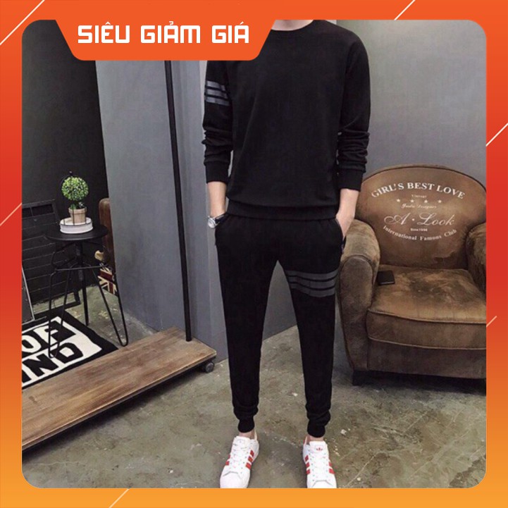 [HOT]Bộ Nỉ 3 Vạch Nam Thể Thao