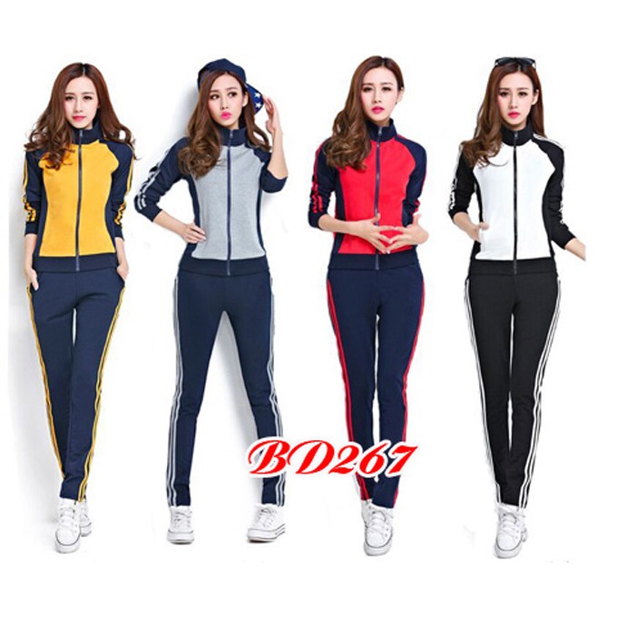 BD267 Set Bộ đồ thu đông quần dài và áo phối màu