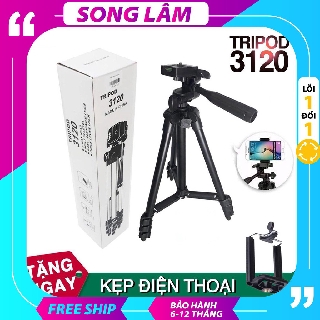 Gậy chụp ảnh 3 chân tự đứng, gậy chụp ảnh tripod 3120 kiêm giá đỡ điện thoại, máy ảnh