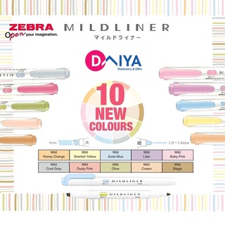 Bút đánh dấu highlight Zebra Mildliner (New Colors)