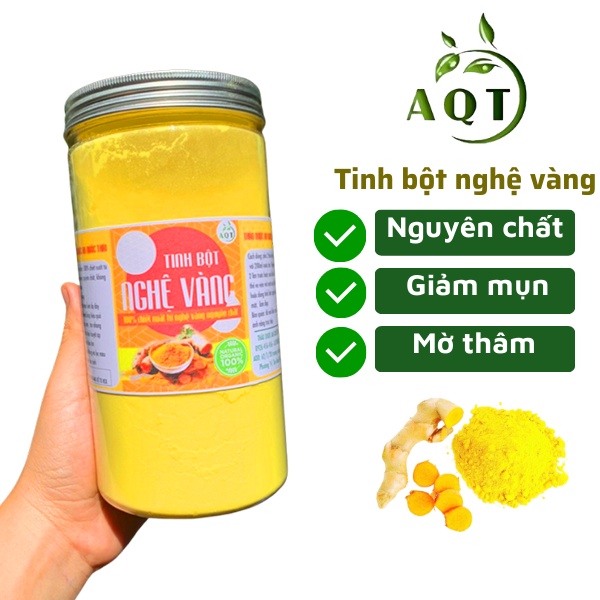 Tinh Bột Nghệ Vàng Nguyên Chất Thảo Dược An Quốc Thái (Hộp 500g) Giúp Đẹp Da, Cải Thiện Tiêu Hóa