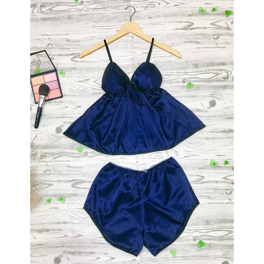 [ẢNH THẬT] Bộ đồ ngủ phi lụa đơn giản FORM dưới 62 ký có mút ngực siêu êm kiểu dáng gợi cảm quyến rũ đủ màu lựa chọn | BigBuy360 - bigbuy360.vn