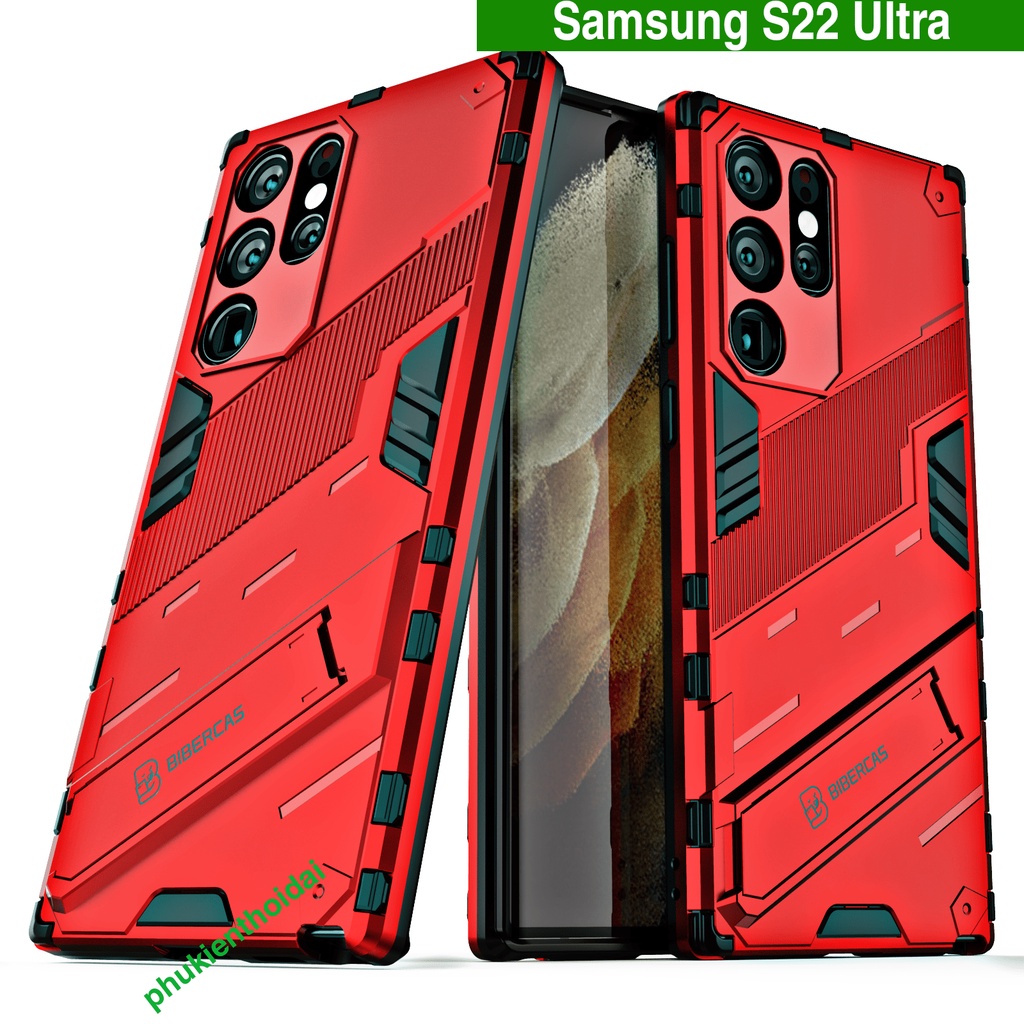 Ốp lưng Samsung S22 Ultra / S23 Ultra Iron Man Ver 2 chống sốc giá đỡ xem phim bảo vệ camera