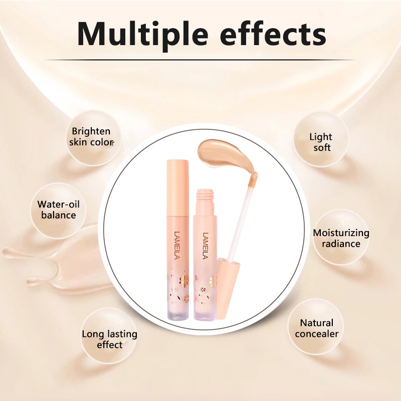 1 Kem Che Khuyết Điểm Dạng Lỏng Lamela 3 Màu Tự Nhiên Che Phủ Lỗ Chân Lông Và Quầng Thâm