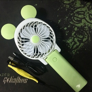 Quạt Cầm Tay Mini USB Hình Tai Thỏ Gấp Gọn Thông Minh