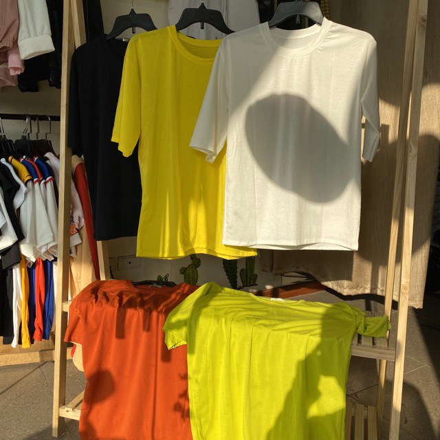 ÁO THUN trơn VÀNG UNISEX