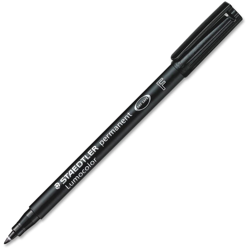 Hộp 10 bút dạ kính (bút CD) STAEDTLER 318 nét F (xanh - đen - đỏ - xanh lá) chính hãng