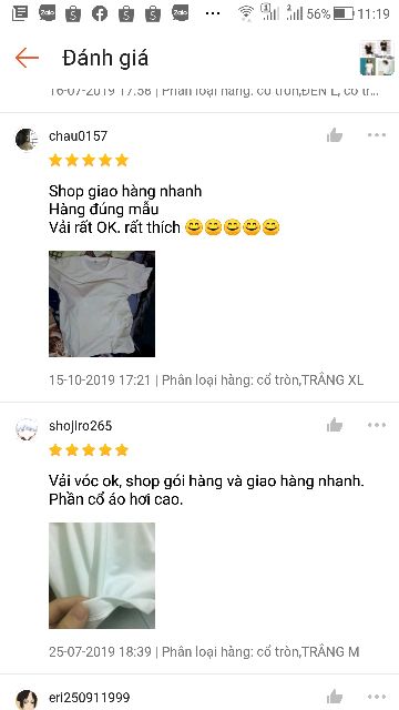 [FREESHIP50K] ÁO THUN TRƠN ĐEN TRẮNG CỔ TRÒN - CỔ TIM | WebRaoVat - webraovat.net.vn