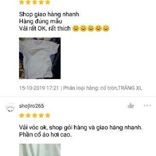[FREESHIP50K] ÁO THUN TRƠN ĐEN TRẮNG CỔ TRÒN - CỔ TIM