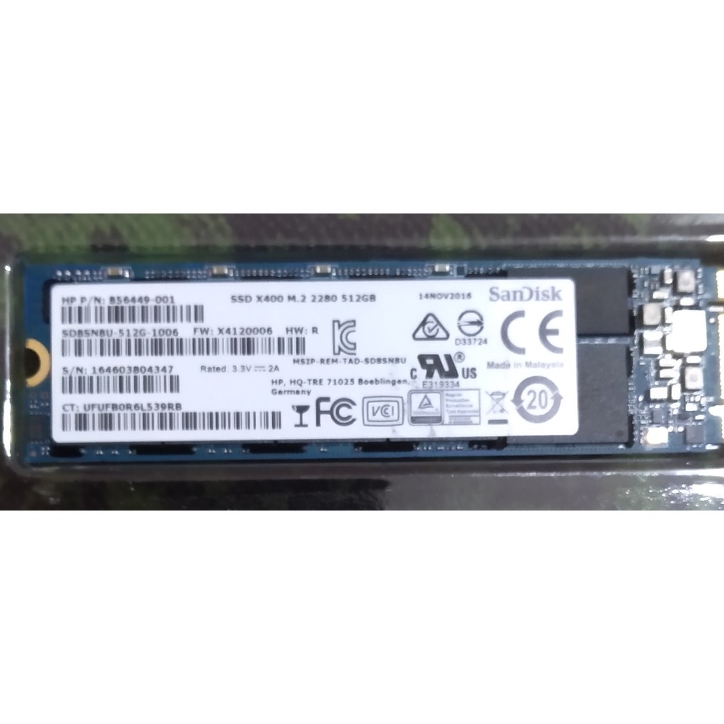 SSD M.2 500GB WD Black NVMe PCIe - 512GB SanDisk X400