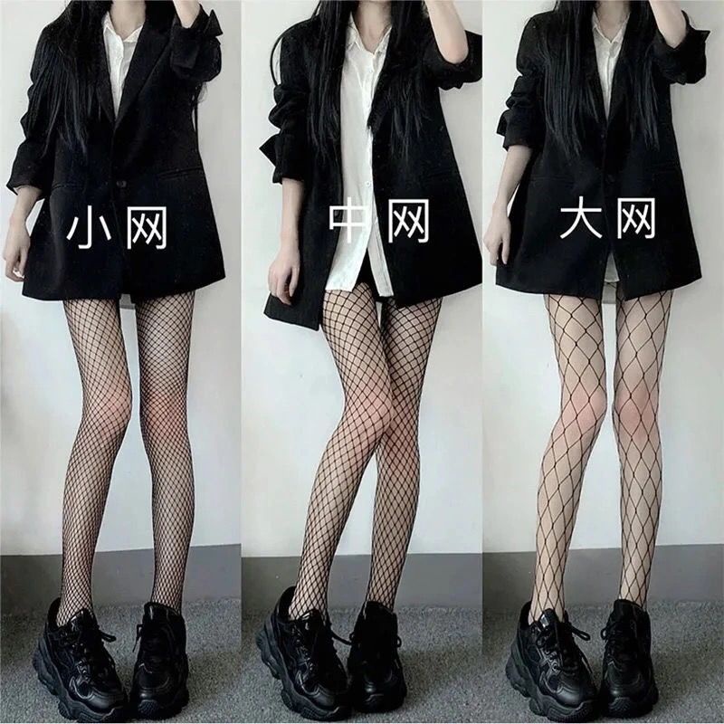 Vớ lưới JK màu đen mỏng gợi cảm cho nữ