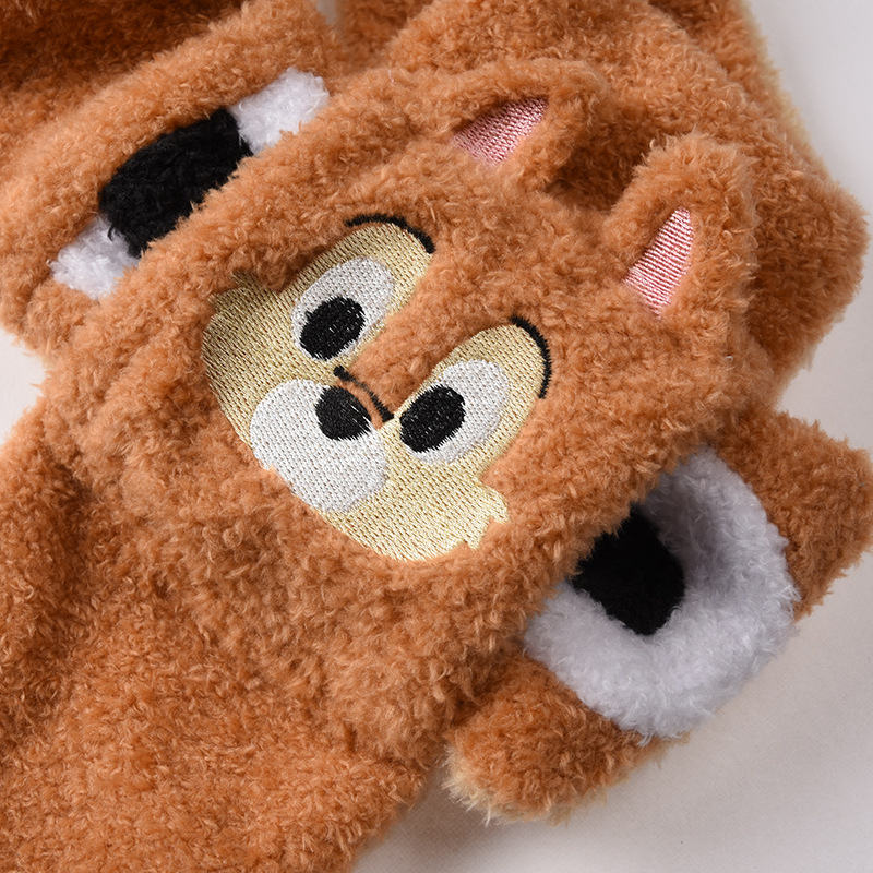 Khăn quàng cổ họa tiết hoạt hình Pooh Piglet thời trang mùa đông phong cách hàn quốc cho bé