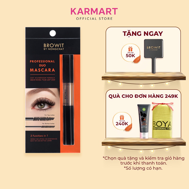 Mascara 2 Đầu Browit Professional Duo Mascara 4 + 4g SEXY BLACK