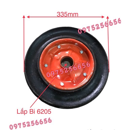 Bánh Sau Máy Trộn 400-8 (lắp bi 6205) nghiêng 450 bánh xe phụ tùng Hùng Lỳ